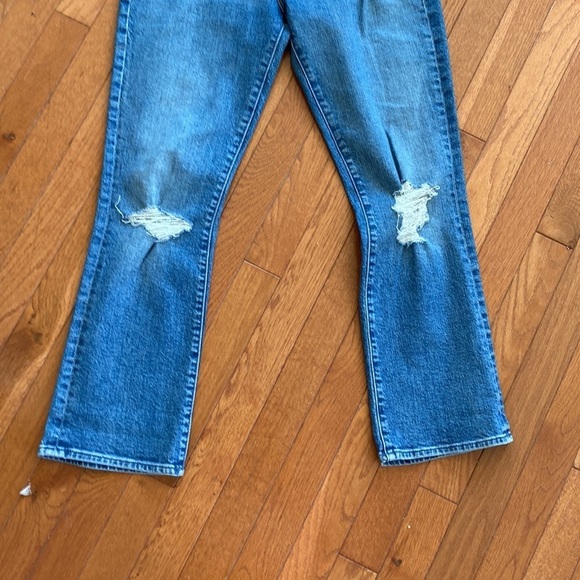 MOTHER THE INSIDER ANKLE DOOM AND BLOOM HI RISE ANKLE FLARE BOOTCUT STRETCH JEAN - Picture 4 of 16